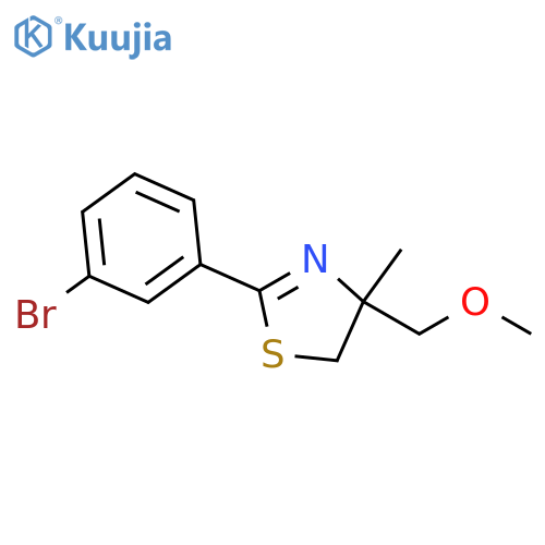 2-(3-Bromophenyl)-4-(methoxymethyl)-4-methyl-4,5-dihydro-1,3-thiazole structure