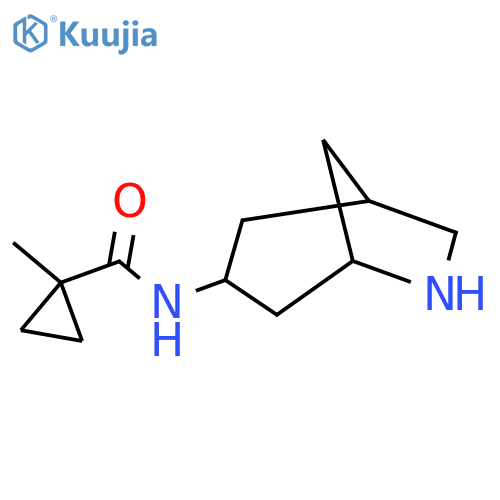 N-{6-azabicyclo[3.2.1]octan-3-yl}-1-methylcyclopropane-1-carboxamide structure
