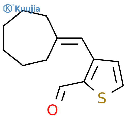 3-(Cycloheptylidenemethyl)thiophene-2-carbaldehyde structure