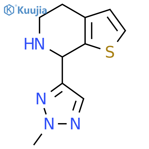 2-methyl-4-{4H,5H,6H,7H-thieno2,3-cpyridin-7-yl}-2H-1,2,3-triazole structure