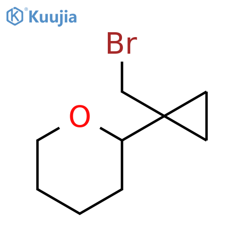 2-[1-(bromomethyl)cyclopropyl]oxane structure