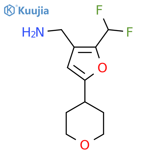 [2-(Difluoromethyl)-5-(oxan-4-yl)furan-3-yl]methanamine structure