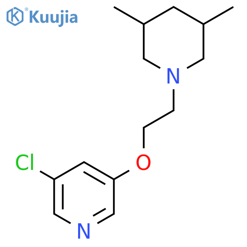 3-Chloro-5-[2-(3,5-dimethylpiperidin-1-yl)ethoxy]pyridine structure