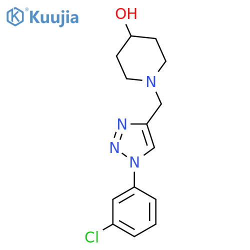 1-{[1-(3-chlorophenyl)-1H-1,2,3-triazol-4-yl]methyl}piperidin-4-ol structure
