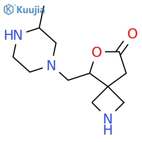5-[(3-Methylpiperazin-1-yl)methyl]-6-oxa-2-azaspiro[3.4]octan-7-one structure