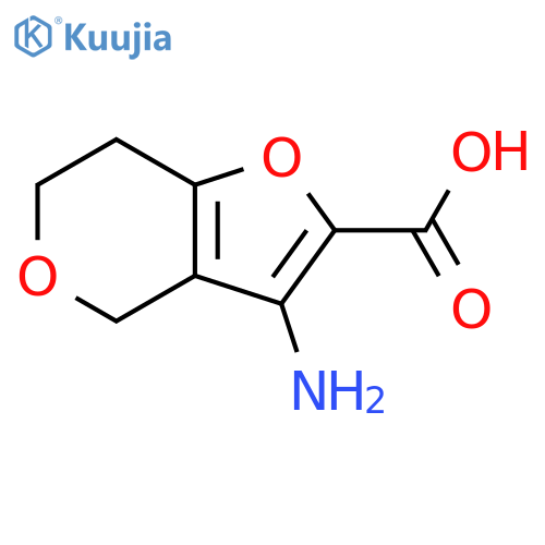 4H-Furo[3,2-c]pyran-2-carboxylic acid, 3-amino-6,7-dihydro- structure