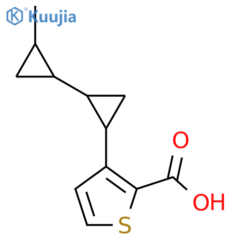 3-[2-(2-Methylcyclopropyl)cyclopropyl]thiophene-2-carboxylic acid structure