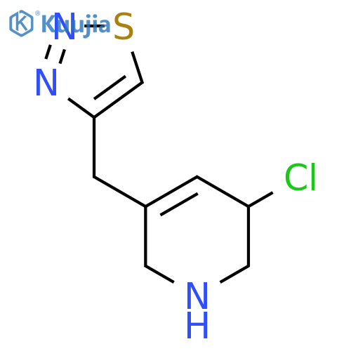 3-Chloro-5-[(1,2,3-thiadiazol-4-yl)methyl]-1,2,3,6-tetrahydropyridine structure