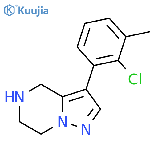 3-(2-chloro-3-methylphenyl)-4H,5H,6H,7H-pyrazolo[1,5-a]pyrazine structure