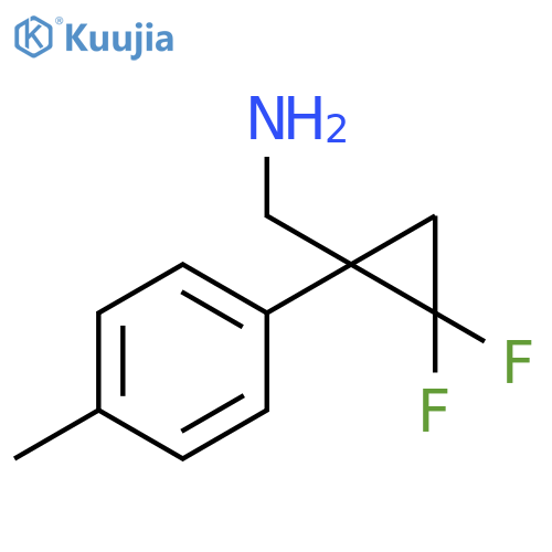 Cyclopropanemethanamine, 2,2-difluoro-1-(4-methylphenyl)- structure