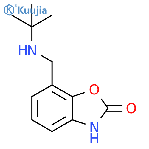 2(3H)-Benzoxazolone, 7-[[(1,1-dimethylethyl)amino]methyl]- structure