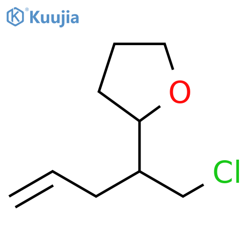 Furan, 2-[1-(chloromethyl)-3-buten-1-yl]tetrahydro- structure