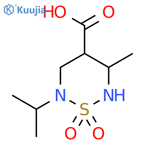 5-Methyl-1,1-dioxo-2-(propan-2-yl)-1lambda6,2,6-thiadiazinane-4-carboxylic acid structure