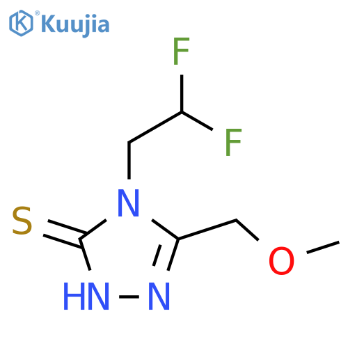 4-(2,2-difluoroethyl)-5-(methoxymethyl)-4H-1,2,4-triazole-3-thiol structure