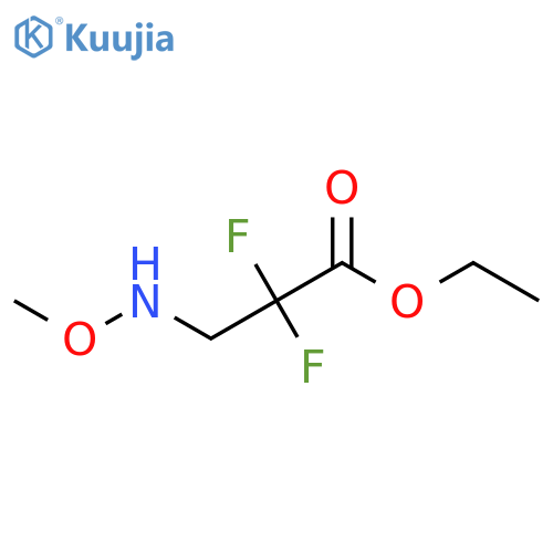 Ethyl 2,2-difluoro-3-(methoxyamino)propanoate structure