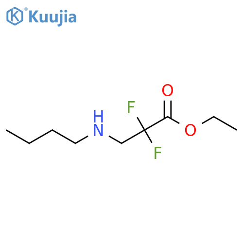 Propanoic acid, 3-(butylamino)-2,2-difluoro-, ethyl ester structure