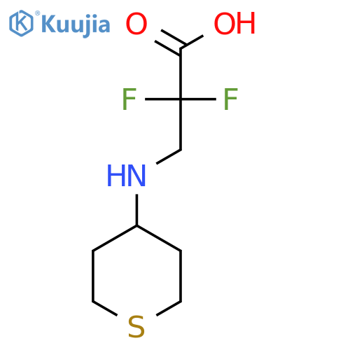 2,2-Difluoro-3-[(thian-4-yl)amino]propanoic acid structure