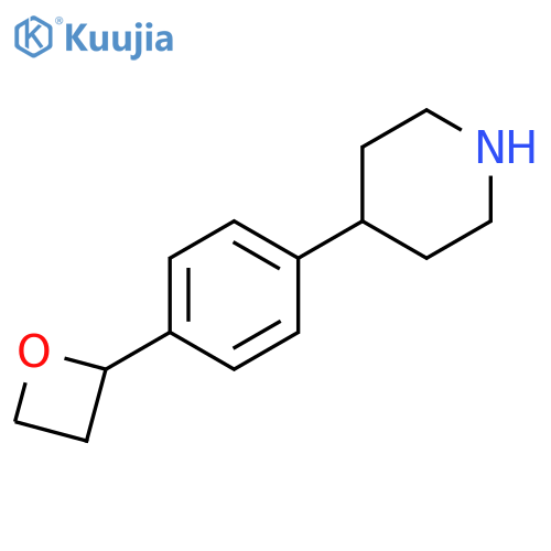 Piperidine, 4-[4-(2-oxetanyl)phenyl]- structure
