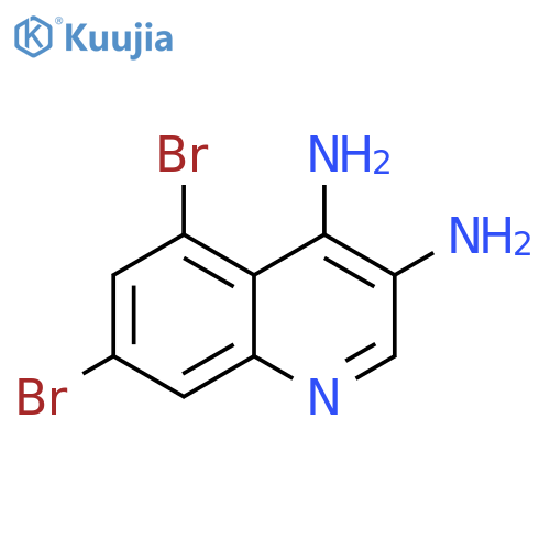 3,4-Quinolinediamine, 5,7-dibromo- structure