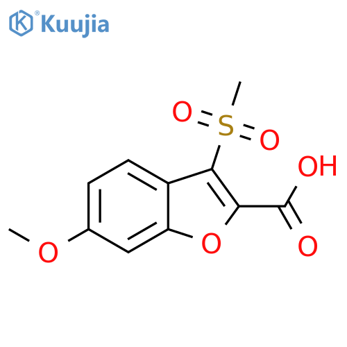 2-Benzofurancarboxylic acid, 6-methoxy-3-(methylsulfonyl)- structure