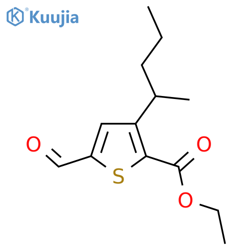 Ethyl 5-formyl-3-(pentan-2-yl)thiophene-2-carboxylate structure