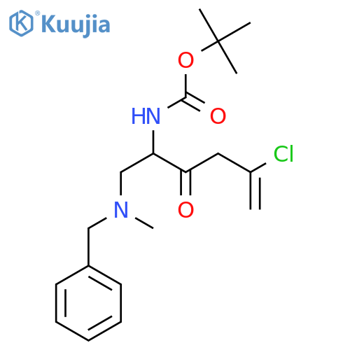 tert-butyl N-{1-[benzyl(methyl)amino]-5-chloro-3-oxohex-5-en-2-yl}carbamate structure