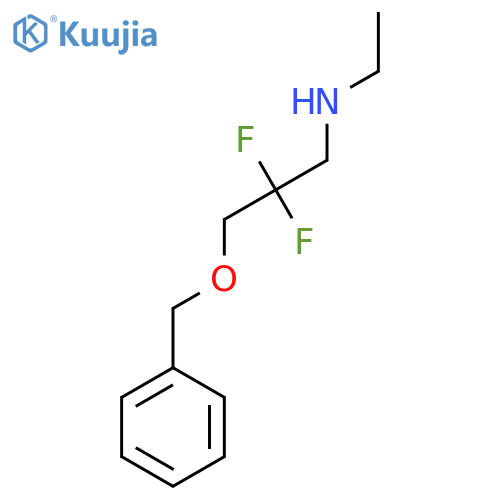 N-ethyl-2,2-difluoro-3-phenylmethoxypropan-1-amine structure