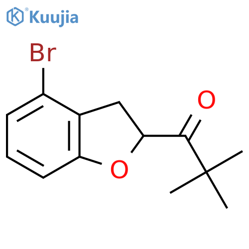 1-(4-Bromo-2,3-dihydro-1-benzofuran-2-yl)-2,2-dimethylpropan-1-one structure