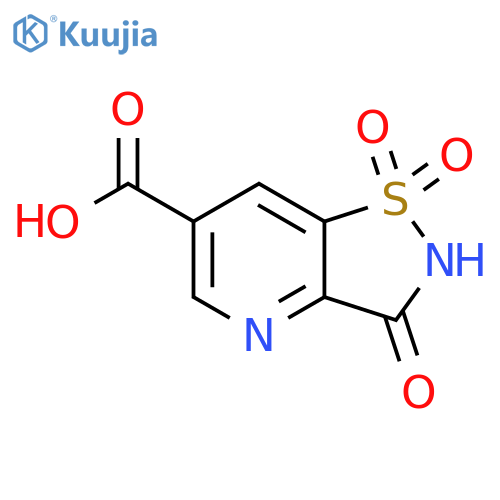 1,1,3-Trioxo-2H,3H-1lambda6-[1,2]thiazolo[4,5-b]pyridine-6-carboxylic acid structure