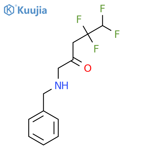 1-(Benzylamino)-4,4,5,5-tetrafluoropentan-2-one structure