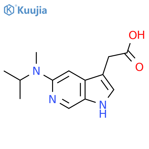 2-{5-[methyl(propan-2-yl)amino]-1H-pyrrolo[2,3-c]pyridin-3-yl}acetic acid structure