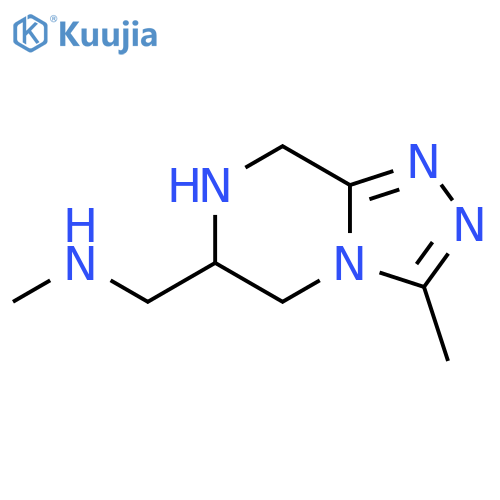 1,2,4-Triazolo[4,3-a]pyrazine-6-methanamine, 5,6,7,8-tetrahydro-N,3-dimethyl- structure