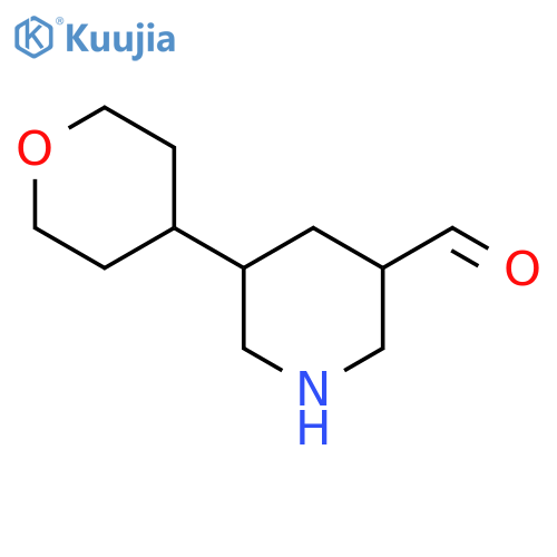 5-(Oxan-4-yl)piperidine-3-carbaldehyde structure