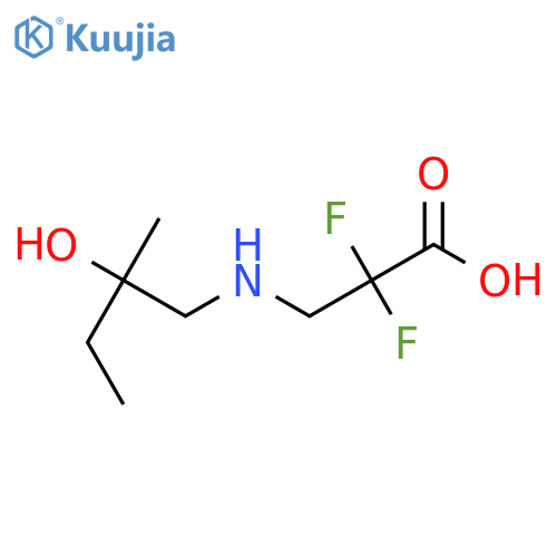 2,2-Difluoro-3-[(2-hydroxy-2-methylbutyl)amino]propanoic acid structure