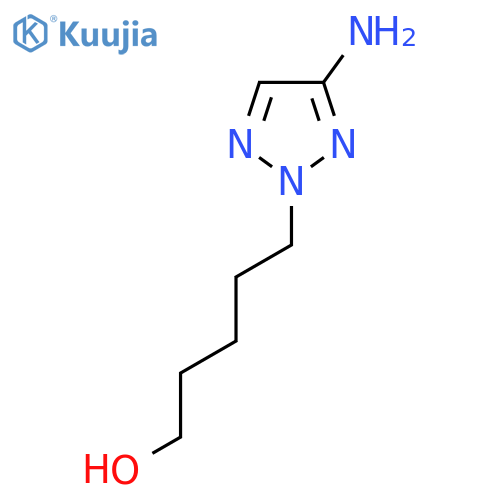 5-(4-amino-2H-1,2,3-triazol-2-yl)pentan-1-ol structure