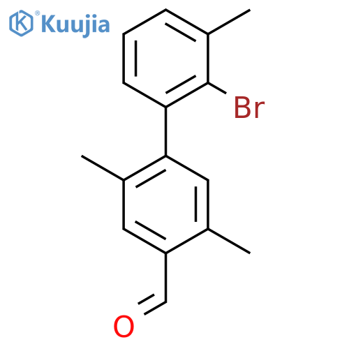 4-(2-Bromo-3-methylphenyl)-2,5-dimethylbenzaldehyde structure