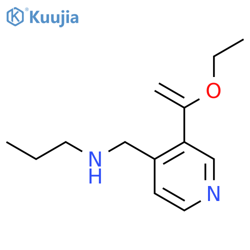 {[3-(1-Ethoxyethenyl)pyridin-4-yl]methyl}(propyl)amine structure