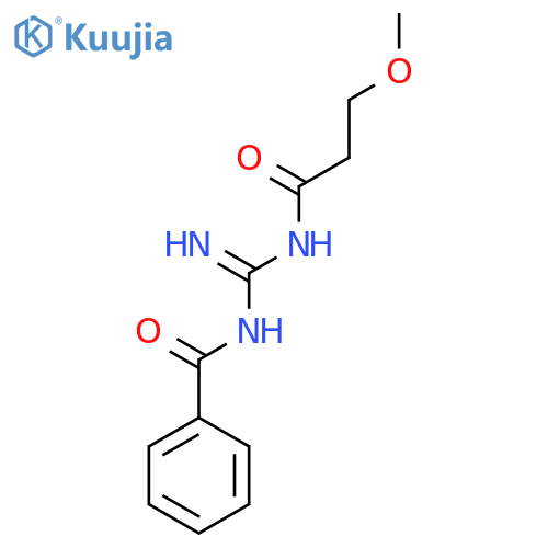 3-methoxy-N-[(phenylformamido)methanimidoyl]propanamide structure