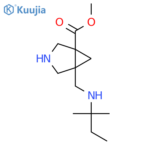 Methyl 5-{[(2-methylbutan-2-yl)amino]methyl}-3-azabicyclo[3.1.0]hexane-1-carboxylate structure