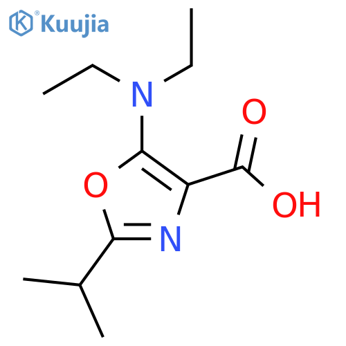 4-Oxazolecarboxylic acid, 5-(diethylamino)-2-(1-methylethyl)- structure