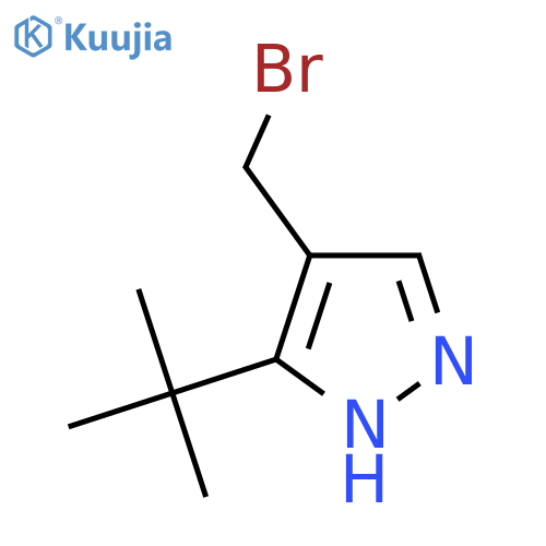4-(bromomethyl)-3-tert-butyl-1H-pyrazole structure