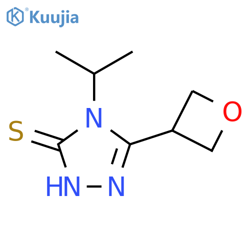 5-(oxetan-3-yl)-4-(propan-2-yl)-4H-1,2,4-triazole-3-thiol structure