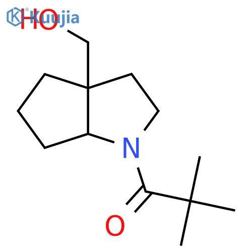 1-[3a-(Hydroxymethyl)-octahydrocyclopenta[b]pyrrol-1-yl]-2,2-dimethylpropan-1-one structure