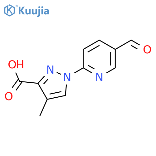 1-(5-formylpyridin-2-yl)-4-methyl-1H-pyrazole-3-carboxylic acid structure