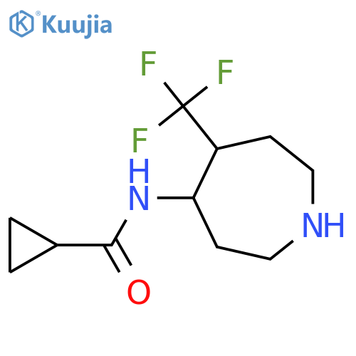 N-[5-(trifluoromethyl)azepan-4-yl]cyclopropanecarboxamide structure