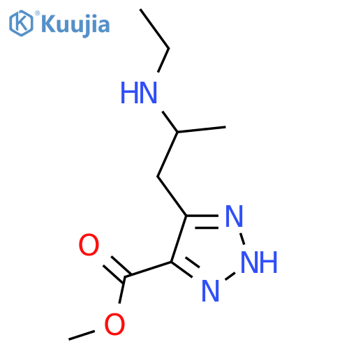 methyl 5-[2-(ethylamino)propyl]-1H-1,2,3-triazole-4-carboxylate structure