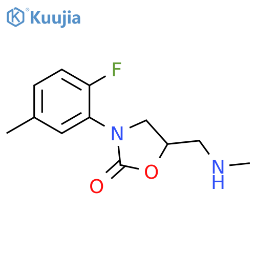 2-Oxazolidinone, 3-(2-fluoro-5-methylphenyl)-5-[(methylamino)methyl]- structure