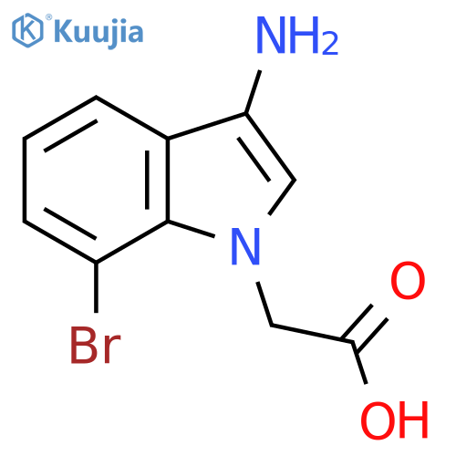 2-(3-amino-7-bromo-1H-indol-1-yl)acetic acid structure