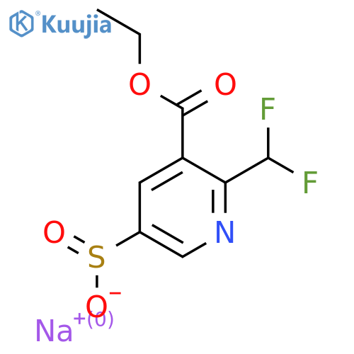Sodium 6-(difluoromethyl)-5-(ethoxycarbonyl)pyridine-3-sulfinate structure