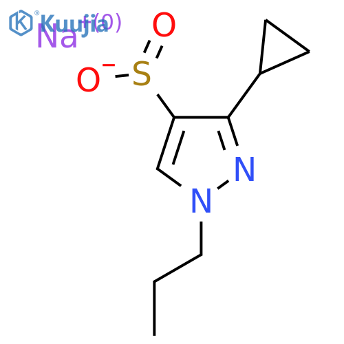 sodium 3-cyclopropyl-1-propyl-1H-pyrazole-4-sulfinate structure